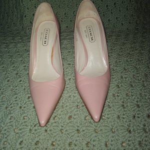 Soft Pink Gently Worn once Coach Heels Size 6B